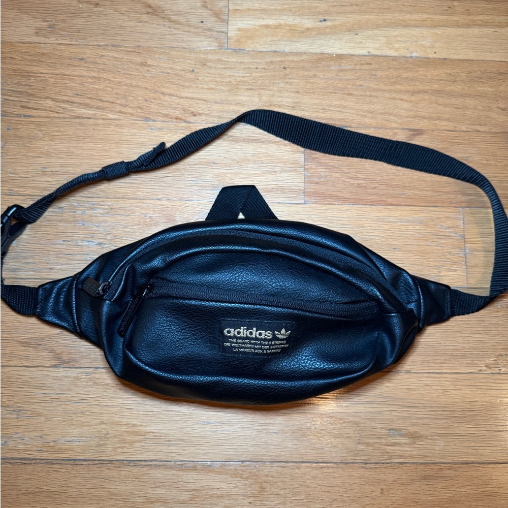 Adidas Originals Black Belt Bag - Unisex) Adjustable Strap)